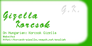 gizella korcsok business card